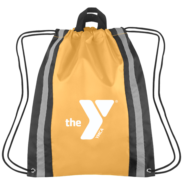 Drawstring Backpack with Reflective Strips