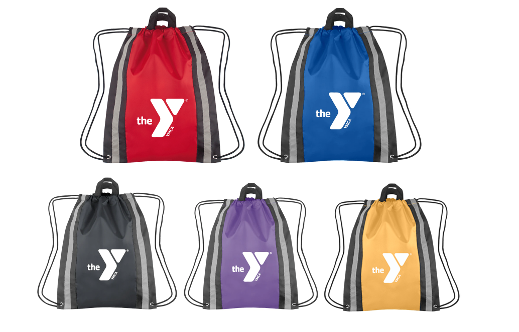 Drawstring Backpack with Reflective Strips