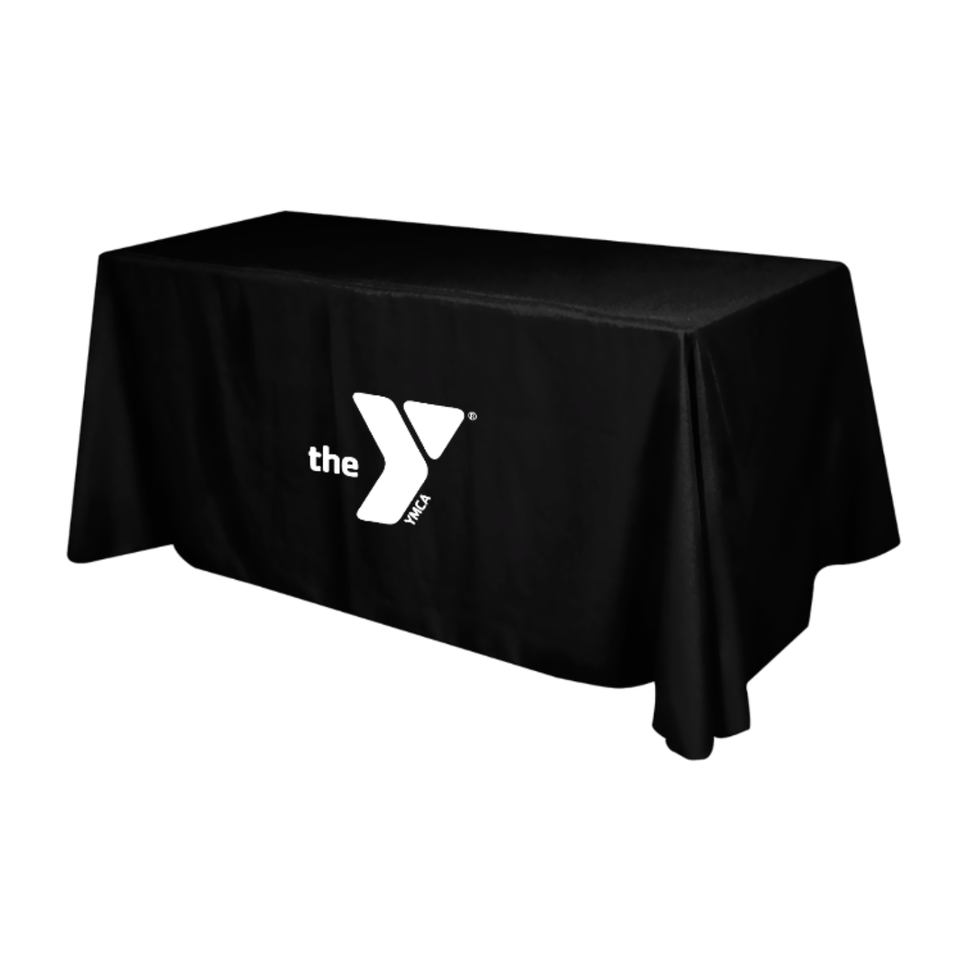Flat Polyester 4-Sided Table Cover - fits 6' standard table