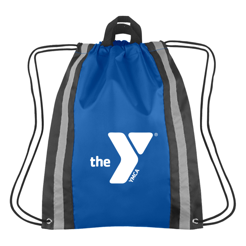 Drawstring Backpack with Reflective Strips