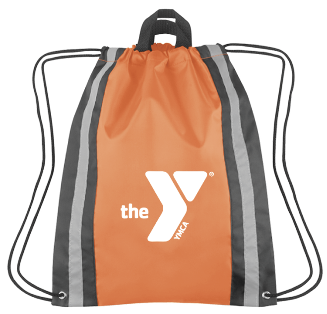 Drawstring Backpack with Reflective Strips