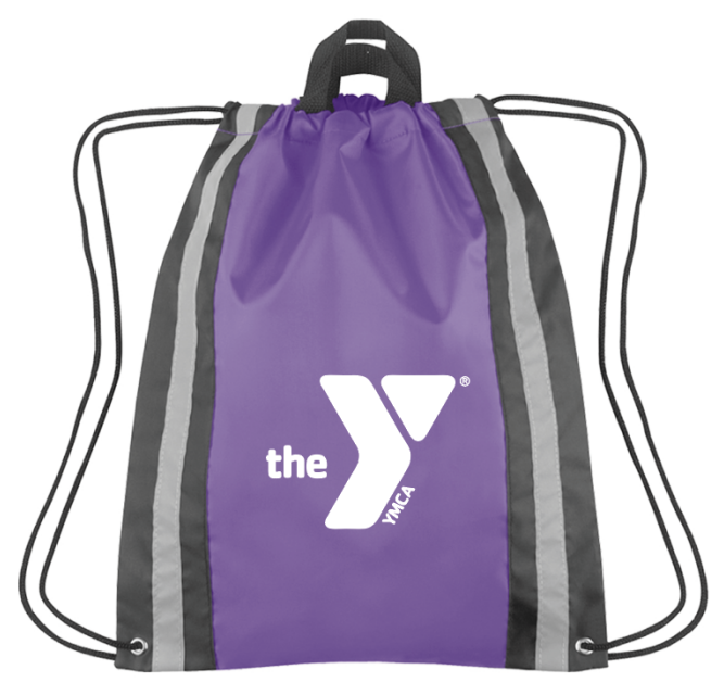 Drawstring Backpack with Reflective Strips