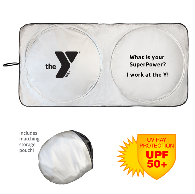 The Y Car Shade - UV Windshield Sunshade w/ Case